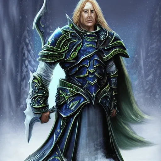 Prompt: arthas menethil realistic