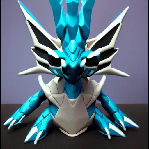 Image similar to Dialga the Pokémon, mini figure, photo, trending on artstation