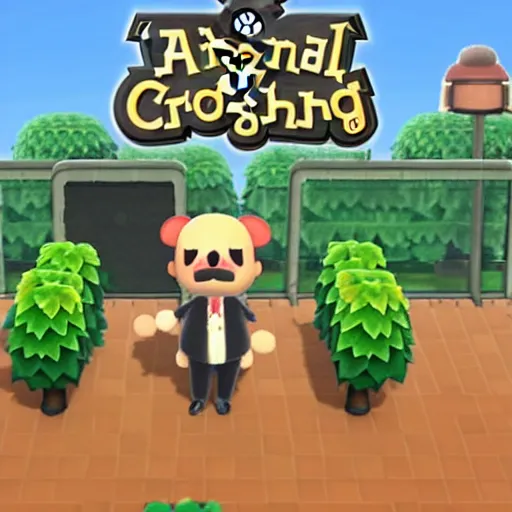 Image similar to Hitler in Animal Crossing, 8K