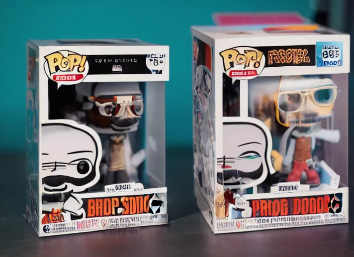 Image similar to product still of Snoop Dogg funko pop with box, 85mm f1.8