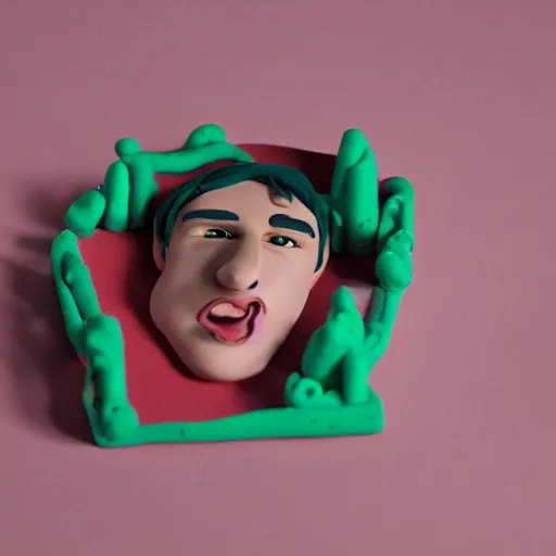 Image similar to flume, made of clay, claymation