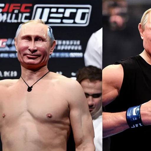Prompt: Putin in the UFC