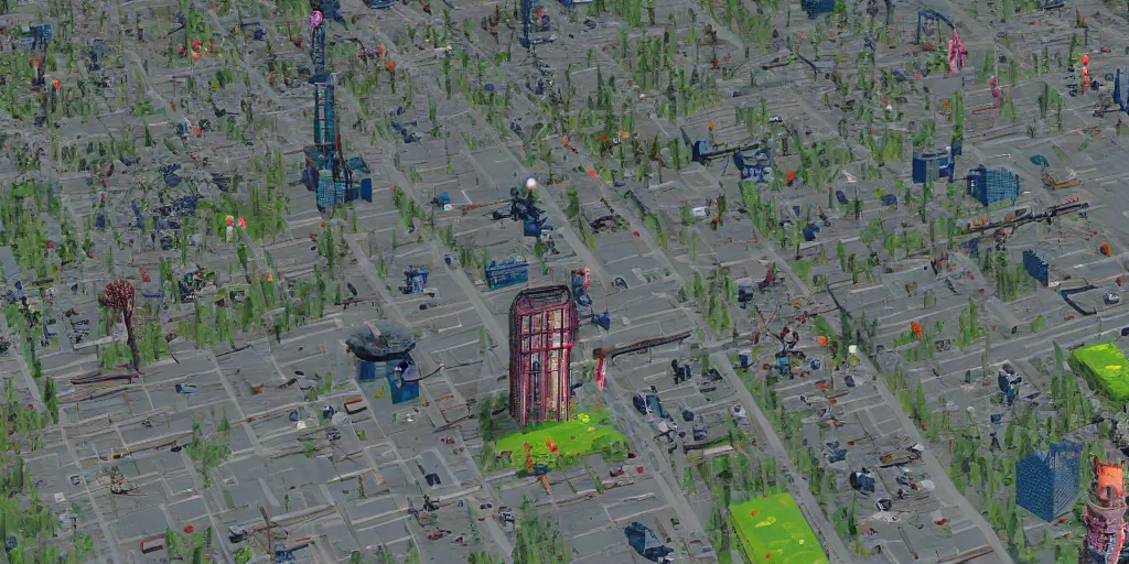 Prompt: google earth, simon stalenhag, very coherent, 4 k,