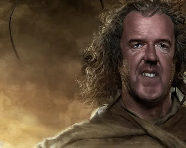 Image similar to jeremy clarkson in lord of the rings, character art, by various concept artists, redshift render, hyperrealistic face, photorealistic render