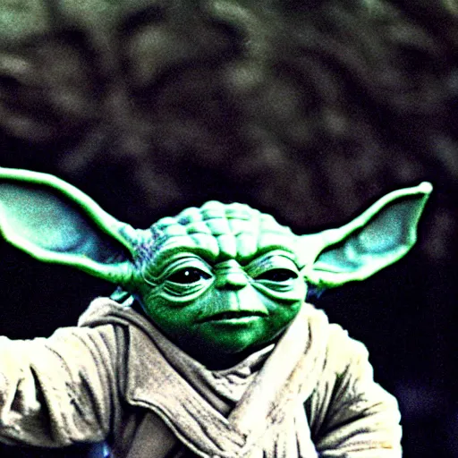 Image similar to yoda performing at woodstock