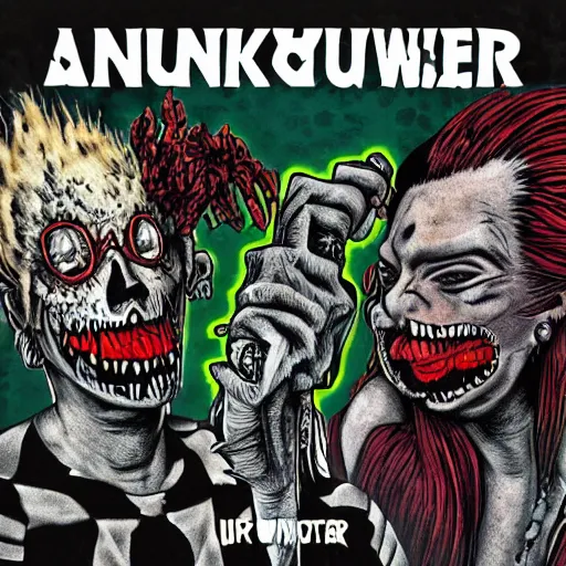 Image similar to punkrock mutant mugwump album cover art