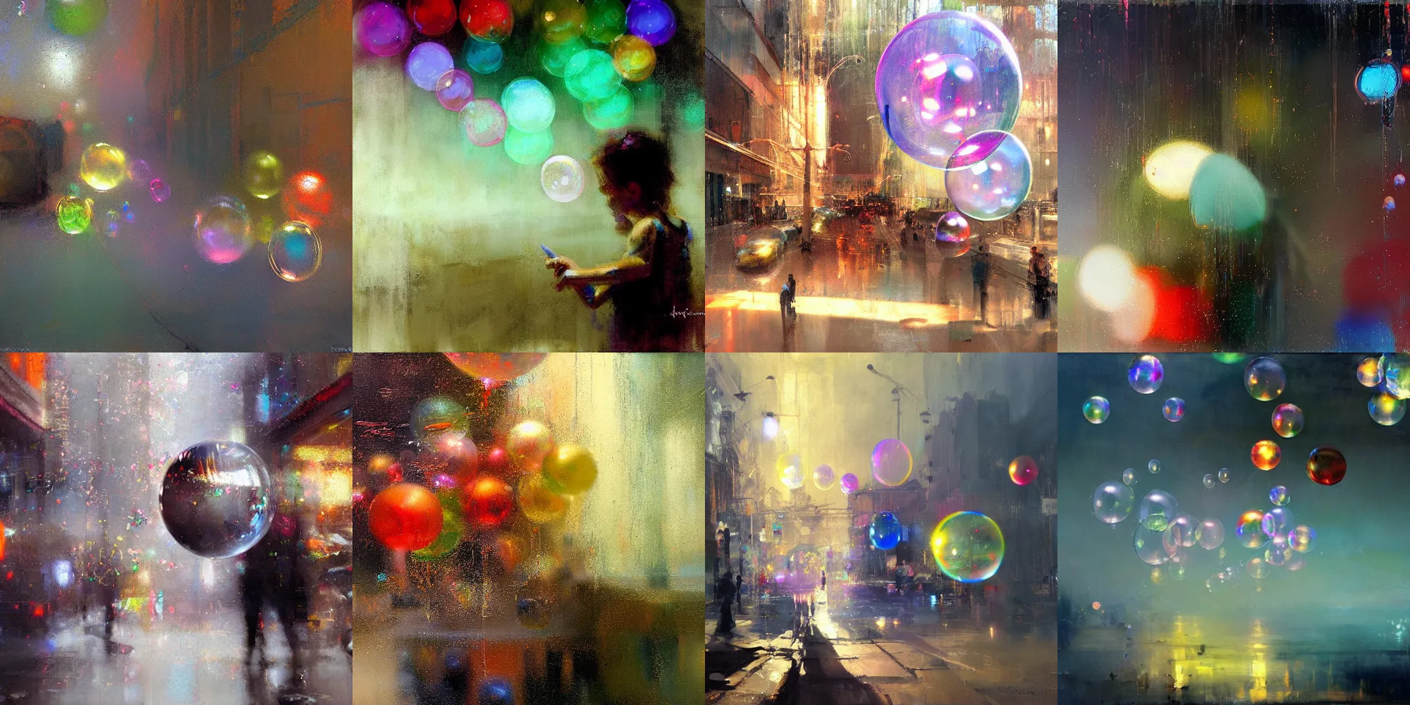 Prompt: , ( hallucinating colorful soap bubbles ), by jeremy mann, high detailed, 8 k