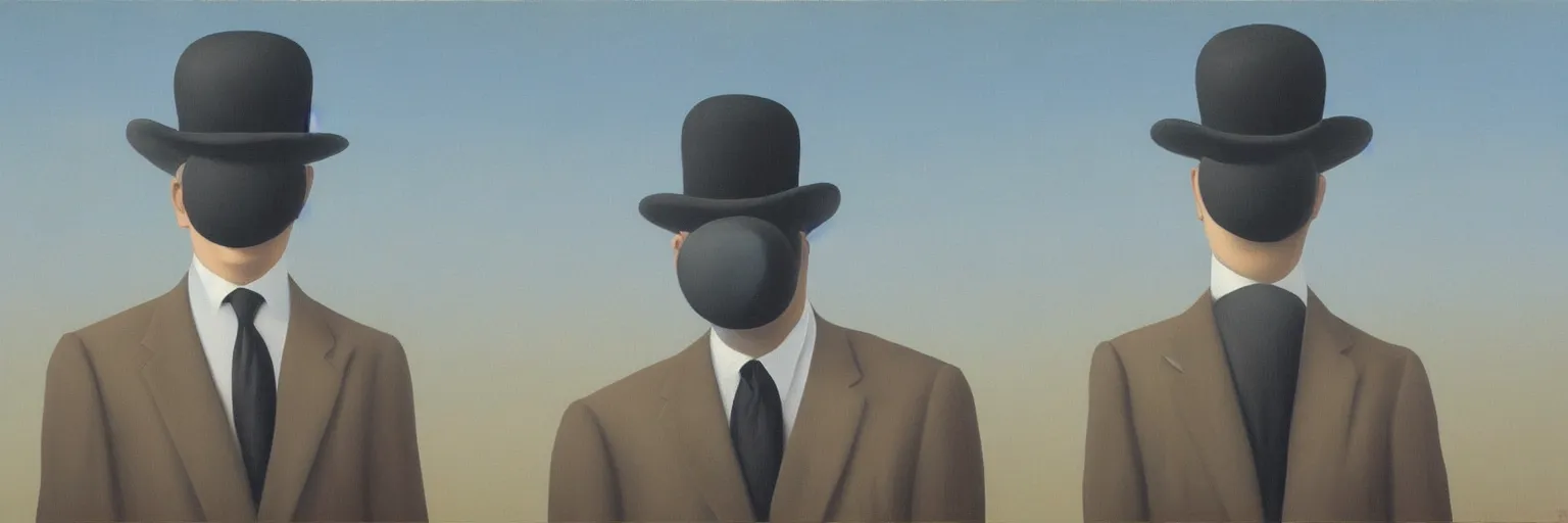 Image similar to oil painting magritte