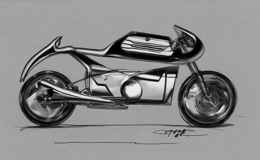 Prompt: 1 9 7 0 s yamaha race motorcycle concept, sketch, art,