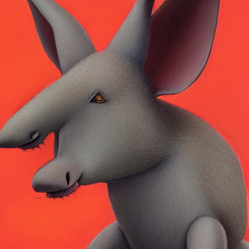 Prompt: cerebus the aardvark, detailed painting trending on artstation