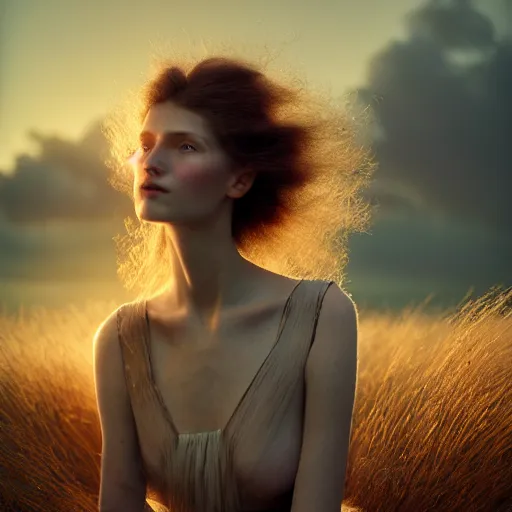 Prompt: photographic portrait of a stunningly beautiful arts and crafts movement renaissance female in soft dreamy light at sunset, contemporary fashion shoot, by edward robert hughes, annie leibovitz and steve mccurry, david lazar, jimmy nelsson, breathtaking, 8 k resolution, extremely detailed, beautiful, establishing shot, artistic, hyperrealistic, beautiful face, octane render