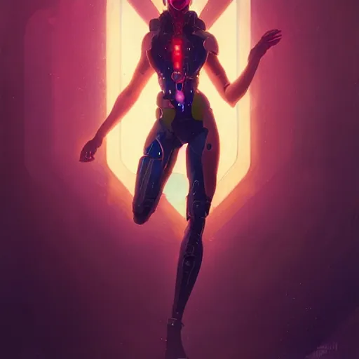 Image similar to cyborg Normani as aeon flux profile picture by Greg Rutkowski, dynamic pose, surreal, intricate, futuristic, fantasy, soft neon lighting, elegant, by Stanley Artgerm Lau, greg rutkowski, thomas kindkade, alphonse mucha, loish, norman Rockwell,