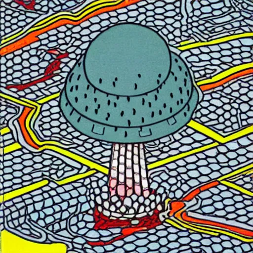 Image similar to nuclear mushroom in Tokyo by Toshio Saeki