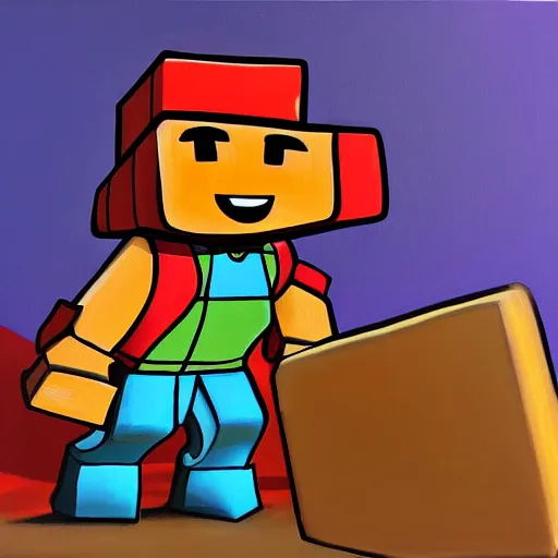 Prompt: steven castillo artist painting of roblox