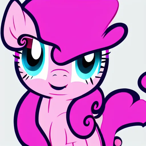Image similar to Pinkie Pie, drawn by a professional brony artist, show-accurate, vector graphics, in the style of Friendship is Magic