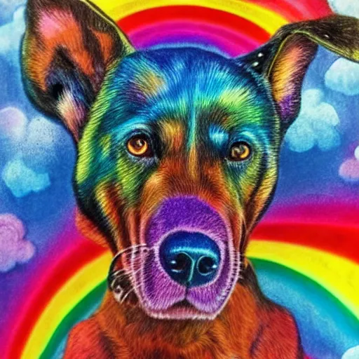 Image similar to rainbow cosmic dog