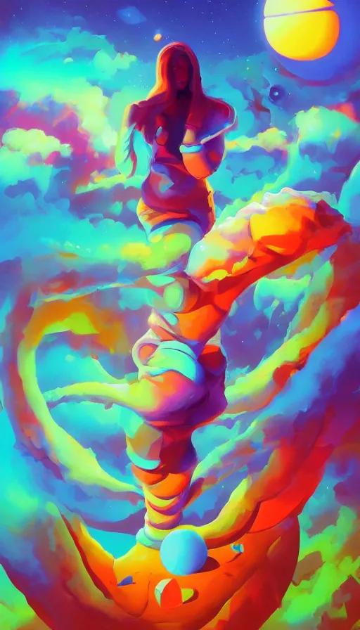 Image similar to psytrance artwork, by rhads