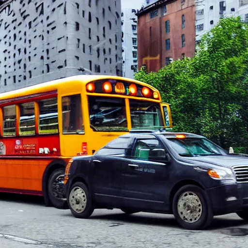 Prompt: Solaire of Astoria riding on the city bus, realistic, blurry background