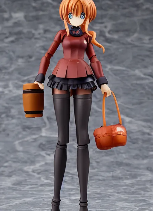 Image similar to an anime model kit of a girl made of root beer, anime PVC Figure, garage kit