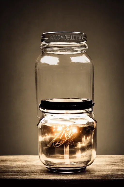 Image similar to jar of lightning studio photography