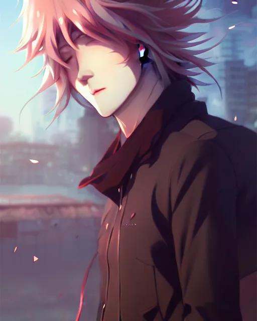Prompt: extremely attractive feminine male anime character screenshot, nagito komaeda, anime, intricate, sharp focus, illustration, highly detailed, digital painting, cell shaded, concept art, matte, art by ilya kuvshinov and kyoto animation and wlop, ruan jia and greg rutkowski, studio quality, masterpiece