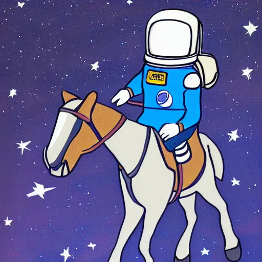 Image similar to astronaut riding a horse in space