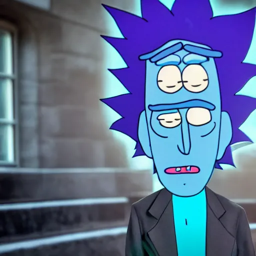 Prompt: rick sanchez from rick and morty as real person, 8 k photography