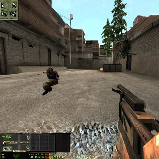 Image similar to screenshot of counter-strike 1.6