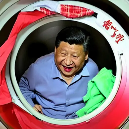 Image similar to xi jinping stuck in the washing machine