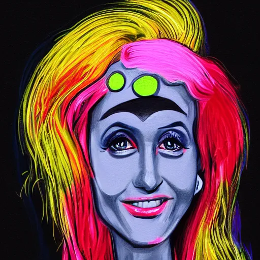 Image similar to a Paris Hilton, woman, paris hilton tennis ball monster, tennis ball, chalk, digital art, fantasy, magic, trending on artstation, ultra detailed, professional illustration by Basil Gogos