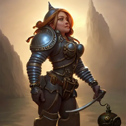 charming muscular gnome engineer, full body portrait, | Stable ...