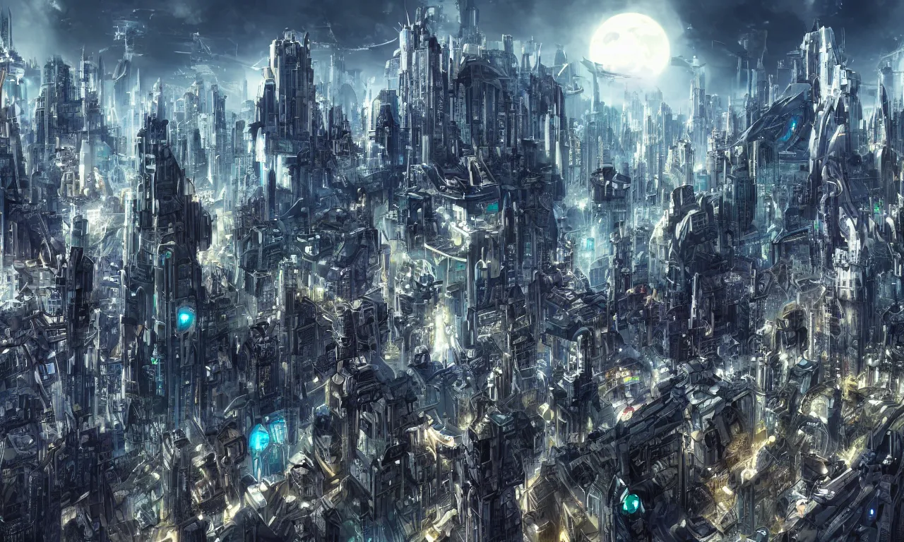 Prompt: a futuristic city, scifi wallpaper, highly detailed