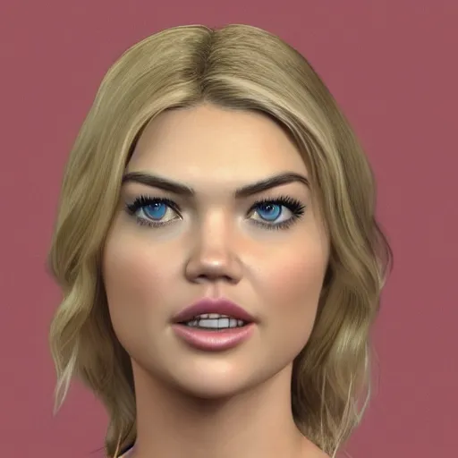 Prompt: Kate Upton as a 3D model