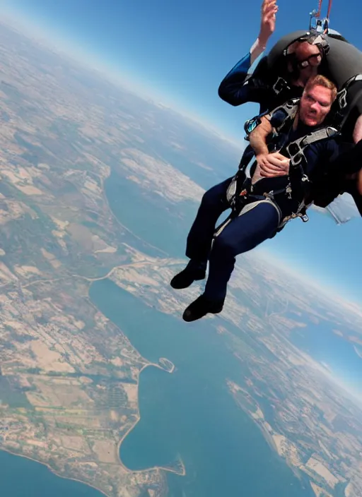 Prompt: ewan mcgregor skydiving