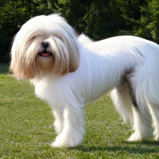 Image similar to an horse shi tzu dog hybrid