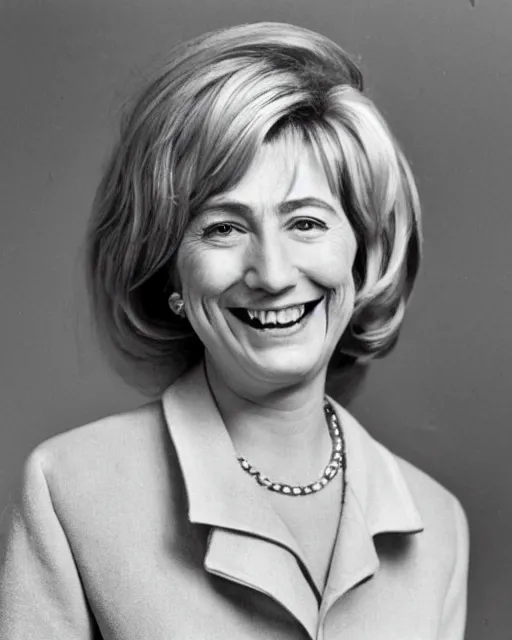 Image similar to a portrait of a 1 9 6 0 s hippie looking like hillary clinton