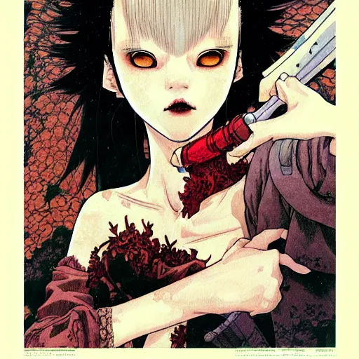 Image similar to prompt : portrait of rogue painted in miyazaki color style drawn by katsuhiro otomo and takato yamamoto, inspired by fables, china doll face, smooth face feature, intricate oil painting, high detail, sharp high detail, manga and anime 2 0 0 0