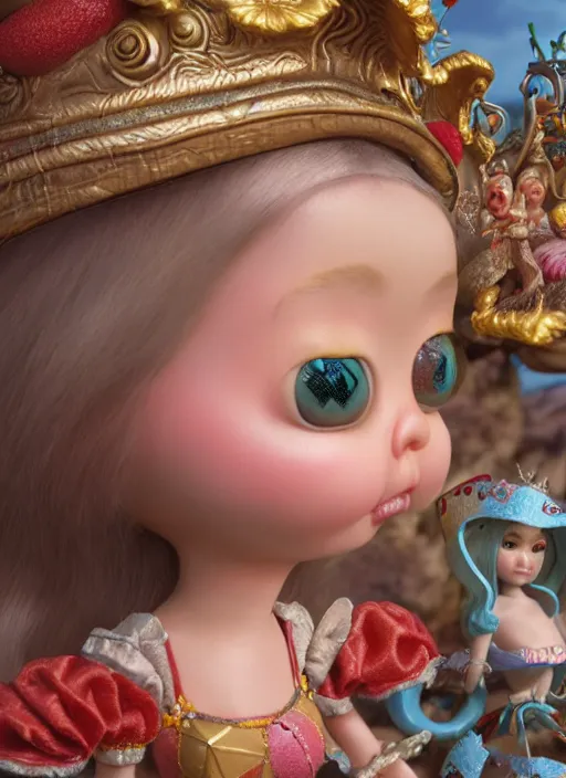 Image similar to highly detailed closeup, profile portrait of tin toy fairytale princess bikini, unreal engine, nicoletta ceccoli, mark ryden, earl norem, lostfish, global illumination, detailed and intricate environment