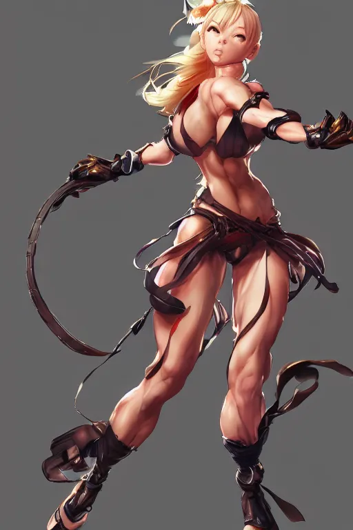 Image similar to Cammy from sf for blade and soul concept art on a render by the artist Hyung tae Kim , Jiyun Chae, Joe Madureira, trending on Artstation by Hyung tae Kim, artbook, Stanley Artgerm Lau, WLOP, Rossdraws