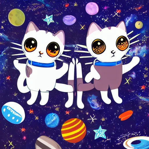 Image similar to ultra cats in space