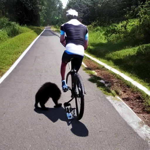 Image similar to cat cycling