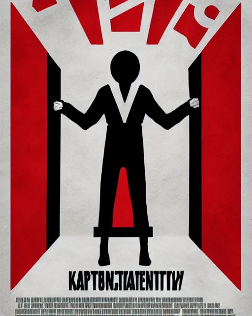 Image similar to minimalist movie poster, barron trump is an antifa supersoldier, barron trump, exoskeleton, fan art, dramatic