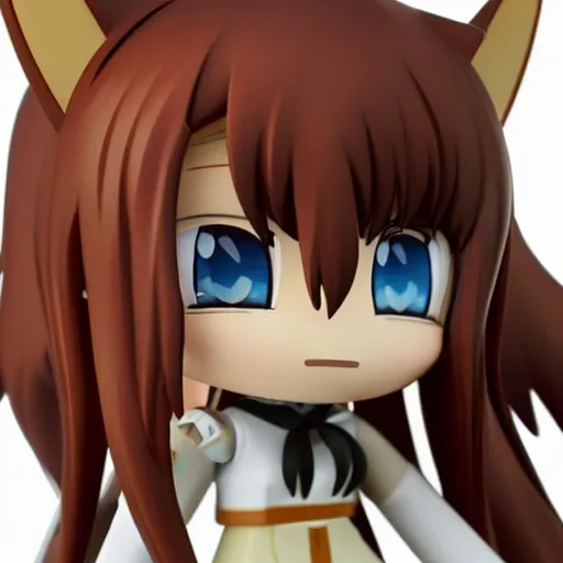 Prompt: nendroid of holo from spice and wolf, spice and wolf, nendroid, plastic, close - up, highly detailed