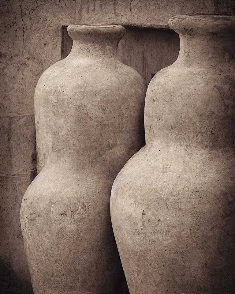 Prompt: “a modern panathenaic amphorae vase. Professional photography.”