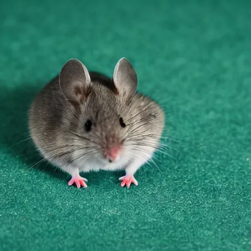 Image similar to small blue mouse standing on a poker table (EOS 5DS R, ISO100, f/8, 1/125, 84mm, postprocessed, crisp face, facial features)