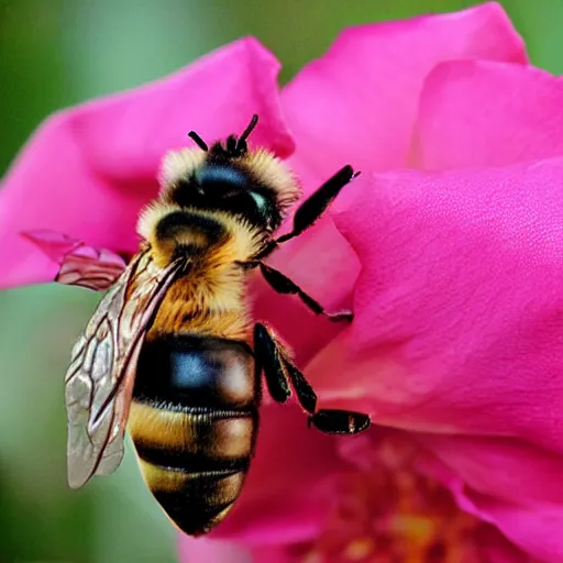 Image similar to bee on rose photograph