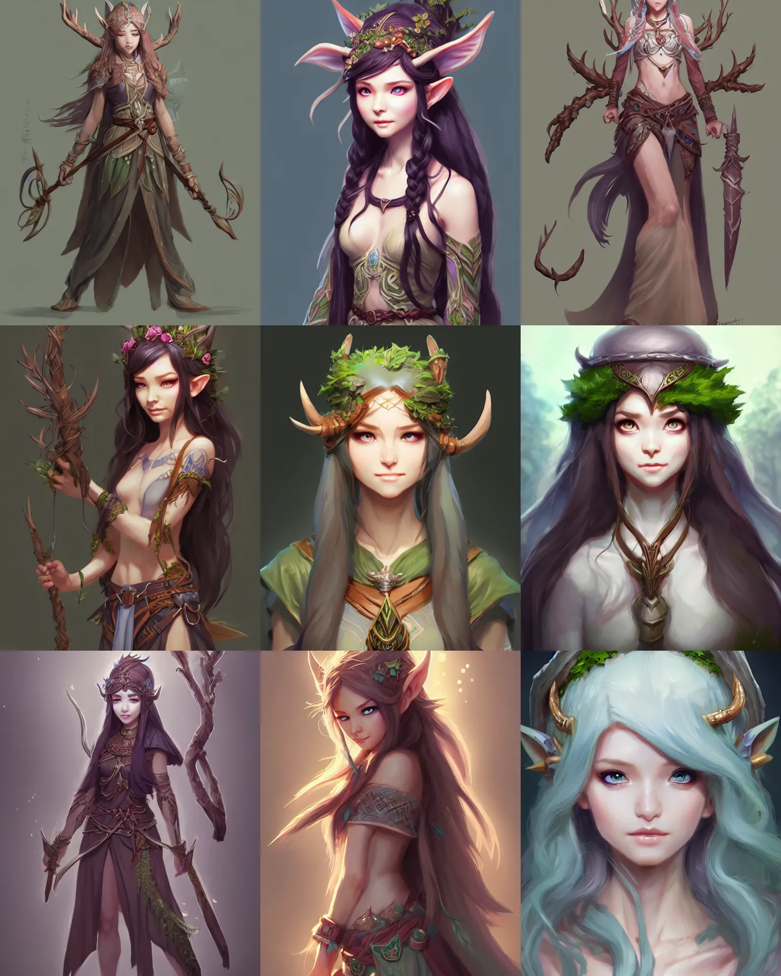 Prompt: Character concept art of Ssunbiki as an elvish druid || cute-fine-face, pretty face, realistic shaded Perfect face, fine details by Stanley Artgerm Lau, WLOP, Rossdraws, James Jean, Andrei Riabovitchev, Marc Simonetti, and Sakimichan, tranding on artstation