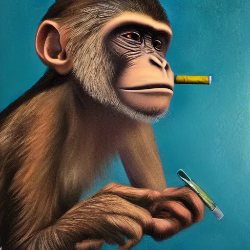 monkeys smoking weed