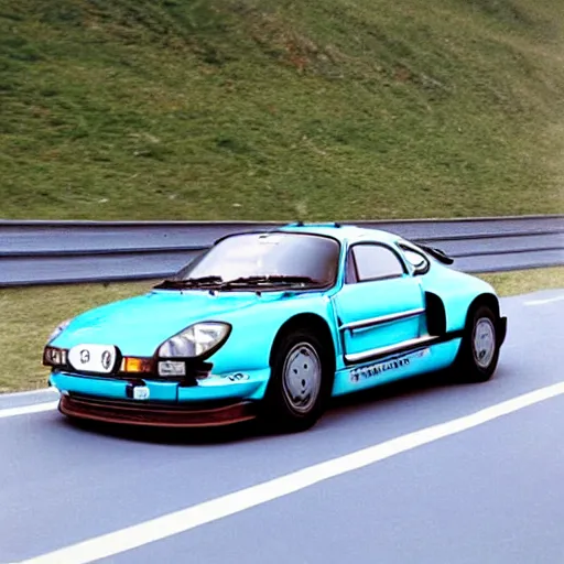 Prompt: “Renault Alpine A110 if it were made in 1984”