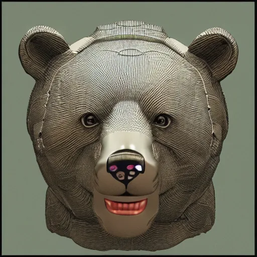 Prompt: stereoscopic 3 d image of a bear, magic eye